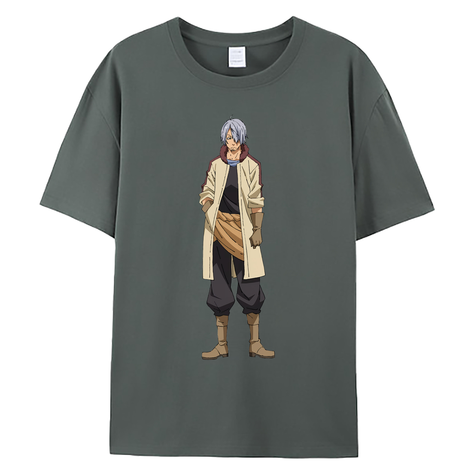 （画像用） 転スラ Regarding Reincarnated to Slime 綿100％ メンズ半袖Tシャツ｜肌触りやわらか＆通気性